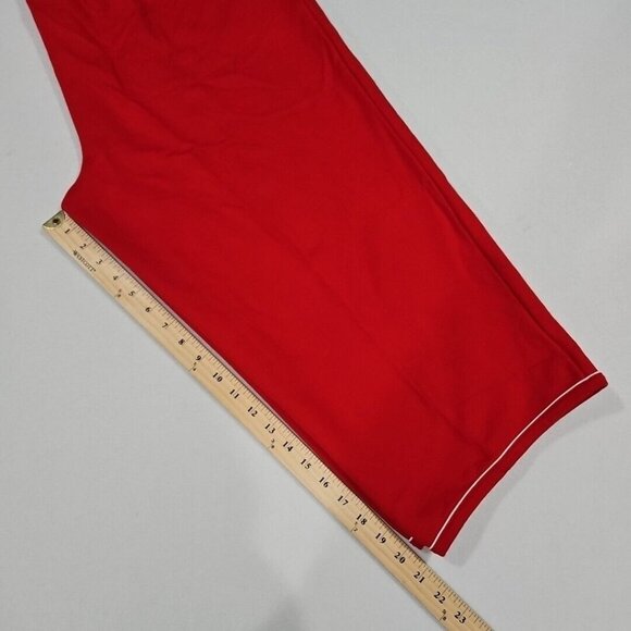 Lauren Ralph Lauren Pants Womens 3X Red Wide Leg Capri Drawstring Sweatpants - Picture 8 of 10